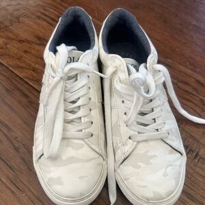 Boys white camo sneakers